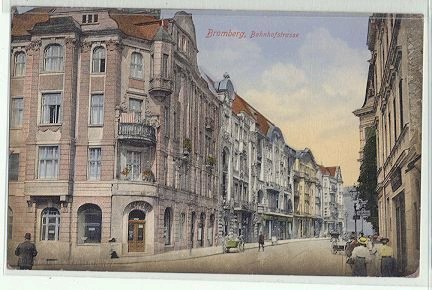 Bydgoszcz - Ulica dworcowa 1914